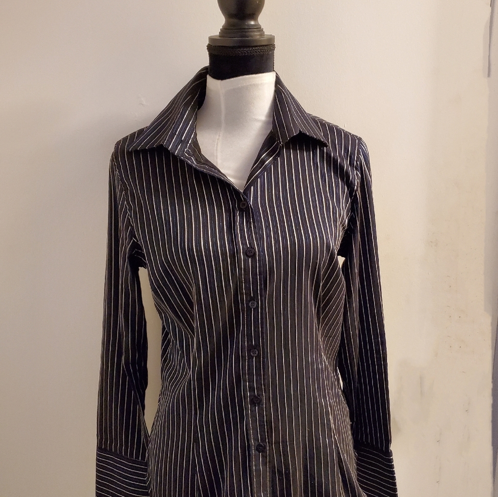 Zara Pinstripe Blouse